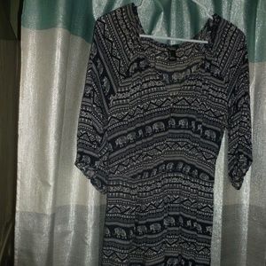2for25 elephant dress NWOT large RARE f21